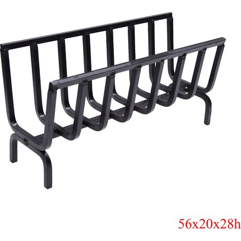 Brucialegna portalegna braciere in ferro per camino e barbecue scegli la misura : 56x20x28h cm