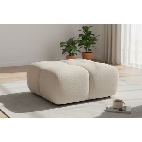 Polsterhocker Sitzhocker Hocker VEGA in Stoff Egon Beige