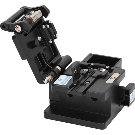Coupe fibre optique précise rétractable auto avec clé, outil coupe câble fibre acier inoxydable plastique noir 0.25-0.9mm 125um -4080°C (1/5)