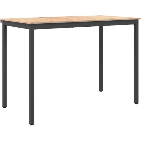 Mesa de Bar Natural 150 x 80 x 105 cm Madera de pino macizo vidaXL
