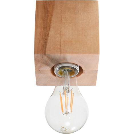 Plafón magnum 1 E27 madera natural lumilo 06.435.75 (1/5)