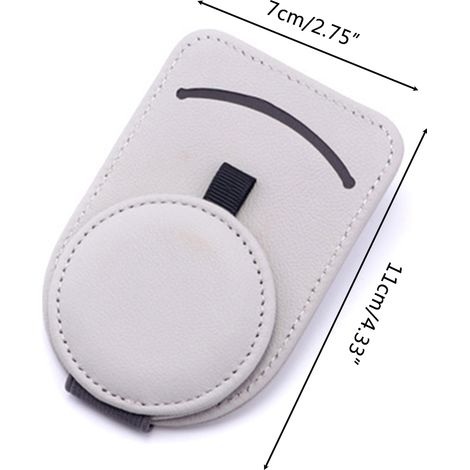 Porte-Lunettes Voiture Magnétique Universel, Étui à Lunettes de Soleil en Cuir PU pour Pare-Soleil avec Clip Carte, Accessoire Auto (1/5)