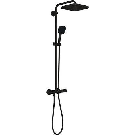 Colonne de douche mitigeur thermostatique Tempesta System 250 Cube Matt Black