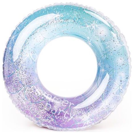 Schwimmen für Kinder mit Glitzer – aufblasbare Boje 80 cm Stars-Muntra (1/5)