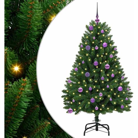 Albero di Natale Albero natalizio Albero festivo artificiale Verde 150 cm PVC e Metallo (1/5)