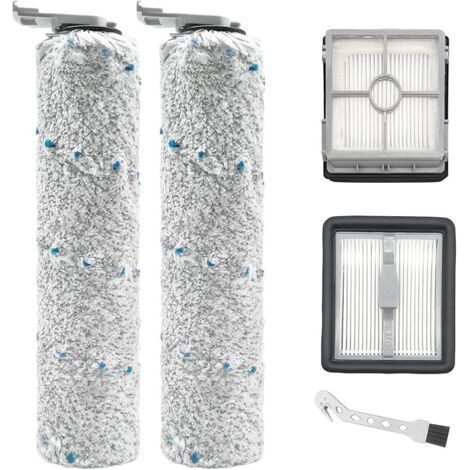 ALLIANDISFOREHILL Bürstenwalze + Filter für Bissell CrossWave X7 Plus Cordless Pet, X7 Pro Pet 2955N, 3479N Nass- und Trockensauger, Ersatzteile, Zubehör, 2 Bürstenwalzen + 2 Filter (1/5)