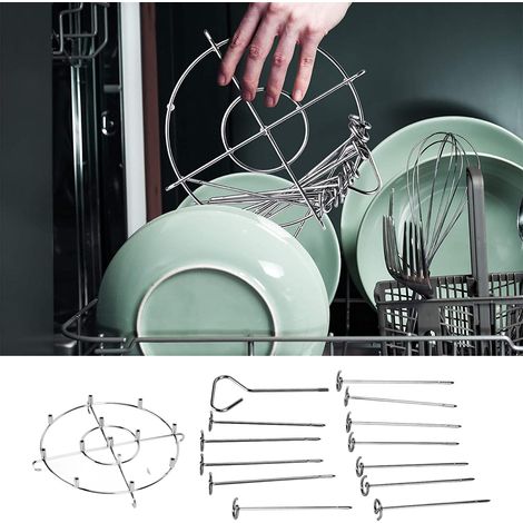 Multifunktionale Fritteuse mit Grillfunktion + Grill- und Dörrgerät-Set + Multifunktionsgrill + Dörrgerät-Aufsatz Drehspieß und Multifunktionsständer kompatibel mit Pinxia6QT, Edelstahl 304 mit 12 Sp (1/5)