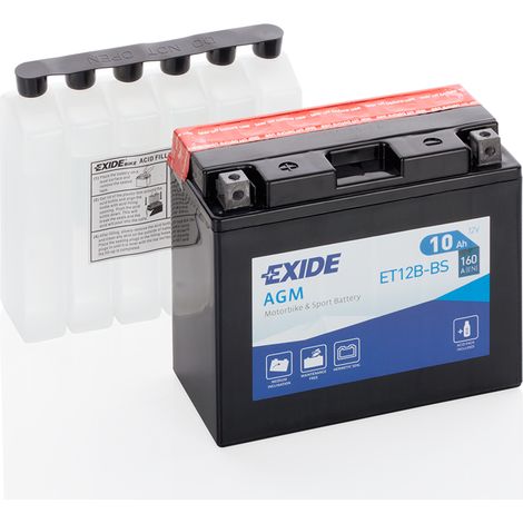 Batería Tudor YT12B-BS para moto AGM Hermética Exide