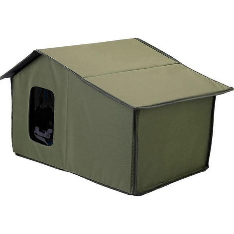 Abri pour chat pliable et chaud pour chats d'extérieur, lit pour chat B-- (1/5)