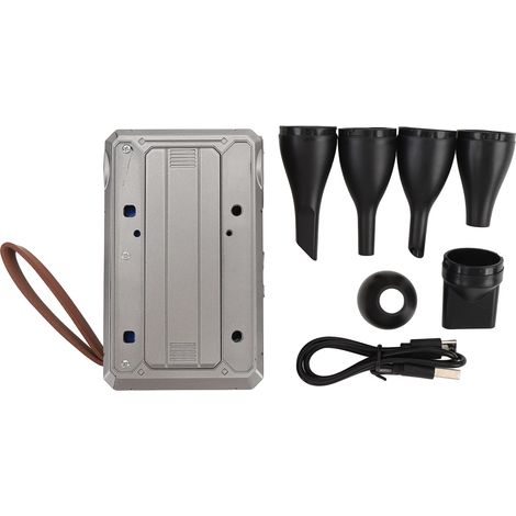 Multifunktionaler, tragbarer Turbo Jet Laubbläser – Elektrischer Staubabsauger mit LED und 1100-mAh-Powerbank für Fahrzeuge, Geräte und Camping