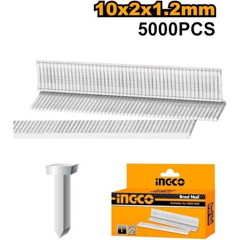Chiodi per Chiodatrice Sparachiodi Punti Lung. 10mm Testa 2mm D. 1.2 mm - 5000 Pz (1/2)