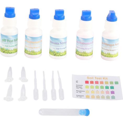 Test de Sol Solution Liquide PH Azote Phosphore Potassium Mesure Kit de Test de Sol pour l'agriculture Jardinage Surveillance du Sol des Plantes (1/4)