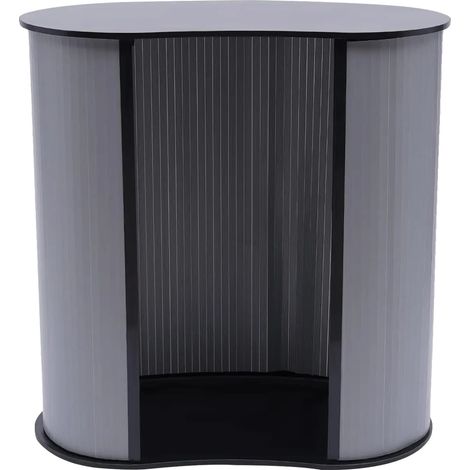 Comptoir de salon professionnel, installation rapide, construction durable, Gris Foncé (1/2)