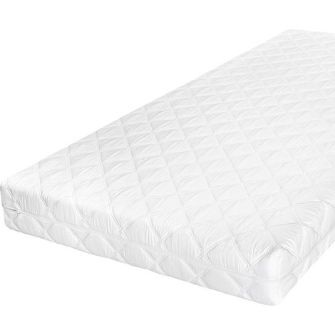 Colchón 80x160 espuma látex coco antiácaros 10 cm Nola Blanco (1/4)