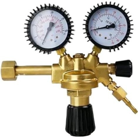 Regulador de Presión 652F para Gas Argón y Dióxido de Carbono, Rosca W21.8, Preciso y Duradero (1/5)
