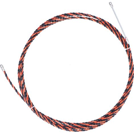 Ortviai Corde en acier inoxydable gainée rouge/noir 5 m – double brin, 304 ABS pour ascenseurs et grues à tour