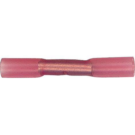 Aboutage avec isolation de gaine thermoretractable, 0,5 - 1,25mm² couleur rouge, emballage : 20 pcs