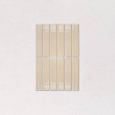 Faience Effet Zellige Beige NOUVELLE 3x16cm Almond