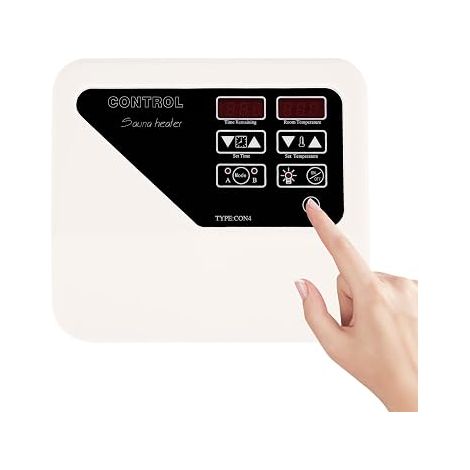 Appareil de commande de sauna 3-9 kW avec capteur de température, 40-105 °C - 2 modes de fonctionnement et protection contre la surchauffe - Appareil de commande pour sauna pour la maison (1/5)