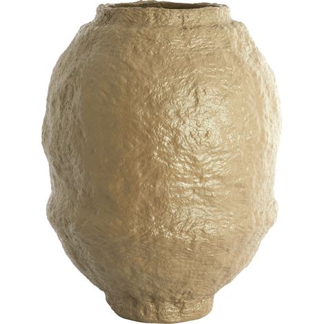 Light & Living Vase LEANO in taupe farbiger matter Oberfläche –