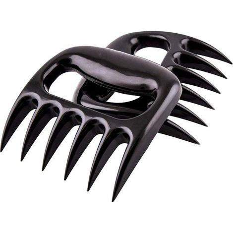 Lot de 2 fourchettes à viande, griffes à viande pour porc effiloché, Meat Claws BBQ, broyeur de viande pour barbecue (1/5)