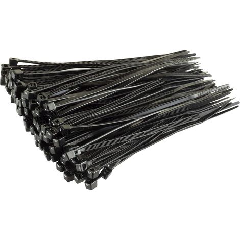 Ahlsen Nylon-Kabelbinder – 100 mm x 2,5 mm – Schwarz – Ultrastarker Kabelbinder – Ultrastarke Kabelbinder – Packung mit 100 Stück (1/5)