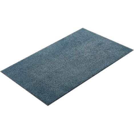 Tapis de Sol pour Entrée, 1829 x 1219 mm, Paillasson Commercial Intérieur et Extérieur, Dos PVC, Lavable, Antidérapant, Bleu Ardoise (1/5)
