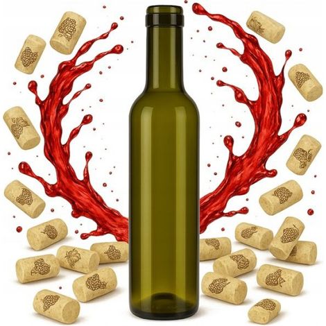 Bouteille En Verre - 375 Ml - Vert Olive - Pour Vin Liqueur Sirop Vinaigre Huile Alcool - 1 Pièce (1/5)
