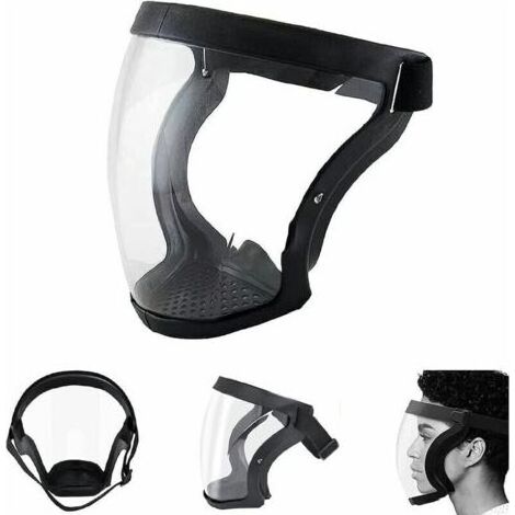 Antibeschlag-Gesichtsschutz, Super-Schutzmaske gegen Staub, Transparente schwarze Schutzmaske, DEBUNS (1/5)