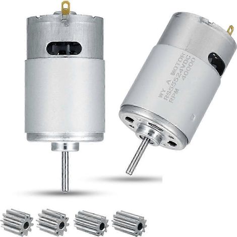 Moteurs électriques haute vitesse pour voiture électrique enfant RS555, lot de 2, 24 V, 40 000 tr/min (1/4)