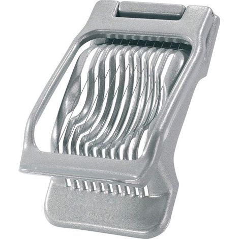 Cortador de huevos para rodajas redondas y ovaladas，alambres de corte de acero inoxidable con tensión individual，aluminio/acero inoxidable，gris (1/4)