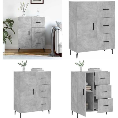 Sideboard Betongrau 69,5x34x90 cm Holzwerkstoff - Sideboard - Wohnwand - Regal - Wohnzimmermöbel - Holzmöbel - Home & Living (1/5)