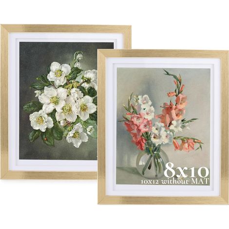 Cornice per Foto Inweder 20x25 cm a Doppio Strato in Legno Dorato (1/5)