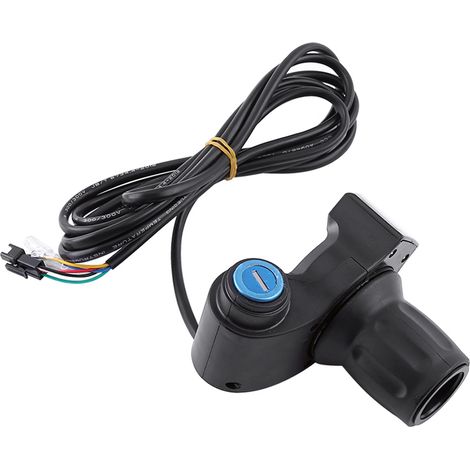 Halbgriff-Gashebel für 12V-99V Elektrofahrräder/-roller mit LED-Anzeige und Sperrknopf (1/5)
