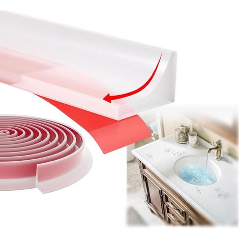 1.5m Transparent Barriere Douche Et Système De Rétention TPE,Anti Débordement Seuil De Douche Barrage D'eau En Caoutchouc Autocollante,Joint Porte Etanche Pour Sol De Salle De Bain (1/5)