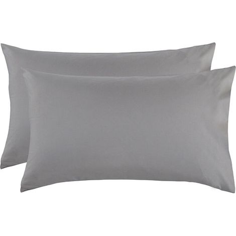 Ensemble de 4 Taies d'Oreiller en Fibre, Housses de Coussin Grises, 51x66cm, Confort et Élégance pour Canapé et Lit (1/4)