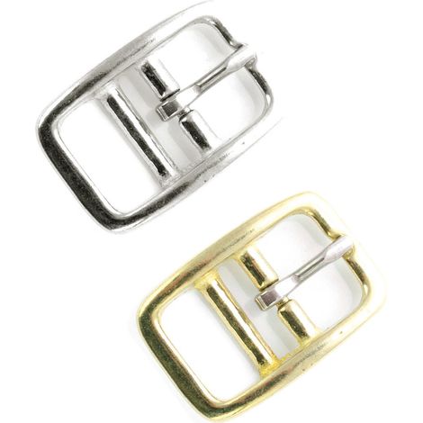 1,9 cm, Silver: Fibbia con doppio aggancio