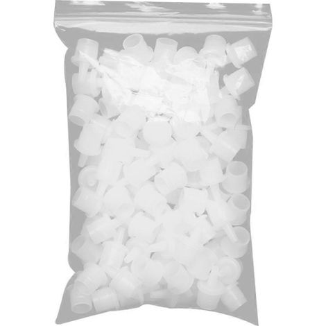 100 embouts de rechange pour colle à extensions de cils, applicateur inclus.-2.00X1.00X1.00CM-White (1/3)