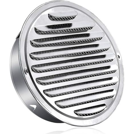 Grille de ventilation ronde en acier inoxydable Grille de ventilation en métal de 100 mm Grille de protection contre les intempéries avec grille de ventilation anti-insectes Lattes de grille de ventil (1/5)