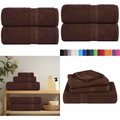 vidaXL Seiftücher 2 Stk. Braun 30x30 cm 360 g/m² 100% Baumwolle (1/5)