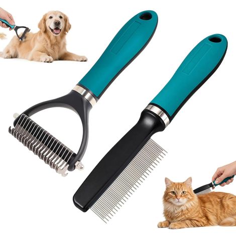 Doppelseitige Hunde- und Katzenbürste, Katzenpflegebürste (1/5)