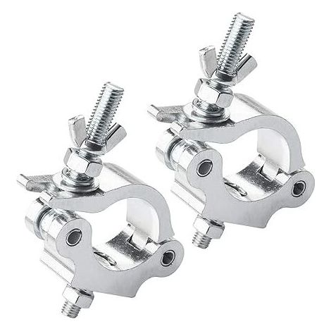 Lot de 2 Pinces Pour éclairage de scène, Accessoires D'éclairage de Scène, Pinces de Poteau à Dégagement Rapide, Crochets d'éclairage Pour Traverses de 38-52mm (1/4)