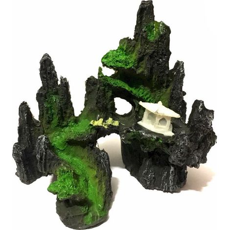 TRADE SHOP - Decorazione Per Acquario Paesaggio Roccia Montagna Resina Pesci Acqua Ornamento - (1/5)