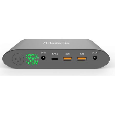 25000mAh Power Pack Chargeur Portable Batterie Externe avec Double USB (Quick Charge 3.0)+Type-C+Sortie DC pour Ordinateurs, Portables PC, Laptop, Smartphone (1/5)
