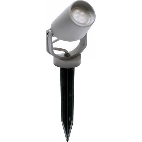 Faretto picchetto esterno resina top light roma pi12 gr ip66 gu10 led orientabile