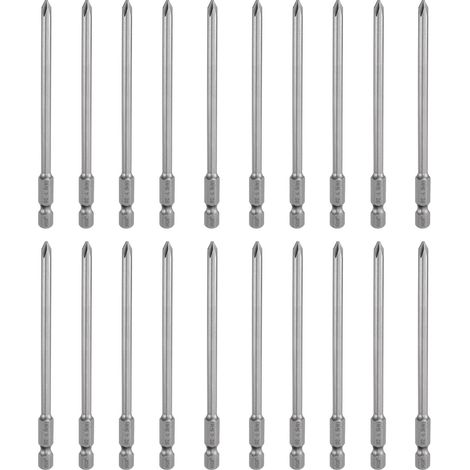 20Pcs Embout Phillips PH1 1/4" Tige Hexagonale Embout Tête (1/5)