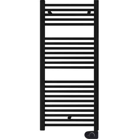 Sèche-serviette électrique FARHO Nova Électronique 700W, H1183 x l.500 mm noir, garantie 10 ans (1/2)