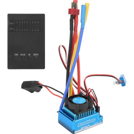 Carte de programmation ESC Brushless 80A pour voitures télécommandées 1/10, crawlers et bateaux (1/5)