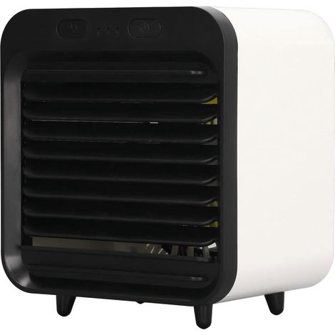 Climatiseur Portable, Mini Ventilateur de Refroidissement à 3 Vitesses Alimenté par USB, Petit Ventilateur de Refroidissement de Bureau avec Réservoir de 200 ML pour Chambre, Bureau,(Noir) (1/5)
