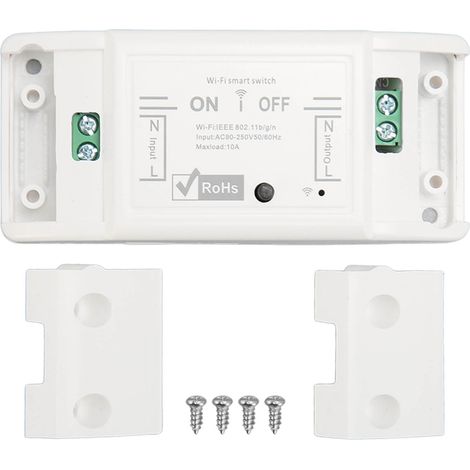 Module relais WiFi intelligent mini 8 groupes tâches programmables indice ignifuge V0 module télécommande sans fil lumière pour application Tuya ZigBee (1/5)